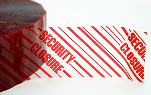 Miniatura 4 de BIG Roll Tamper Evidence SEGURITY CLOSURE Cinta de sellado de cartón 2" x 1000 yardas Modelo 1248 (1)