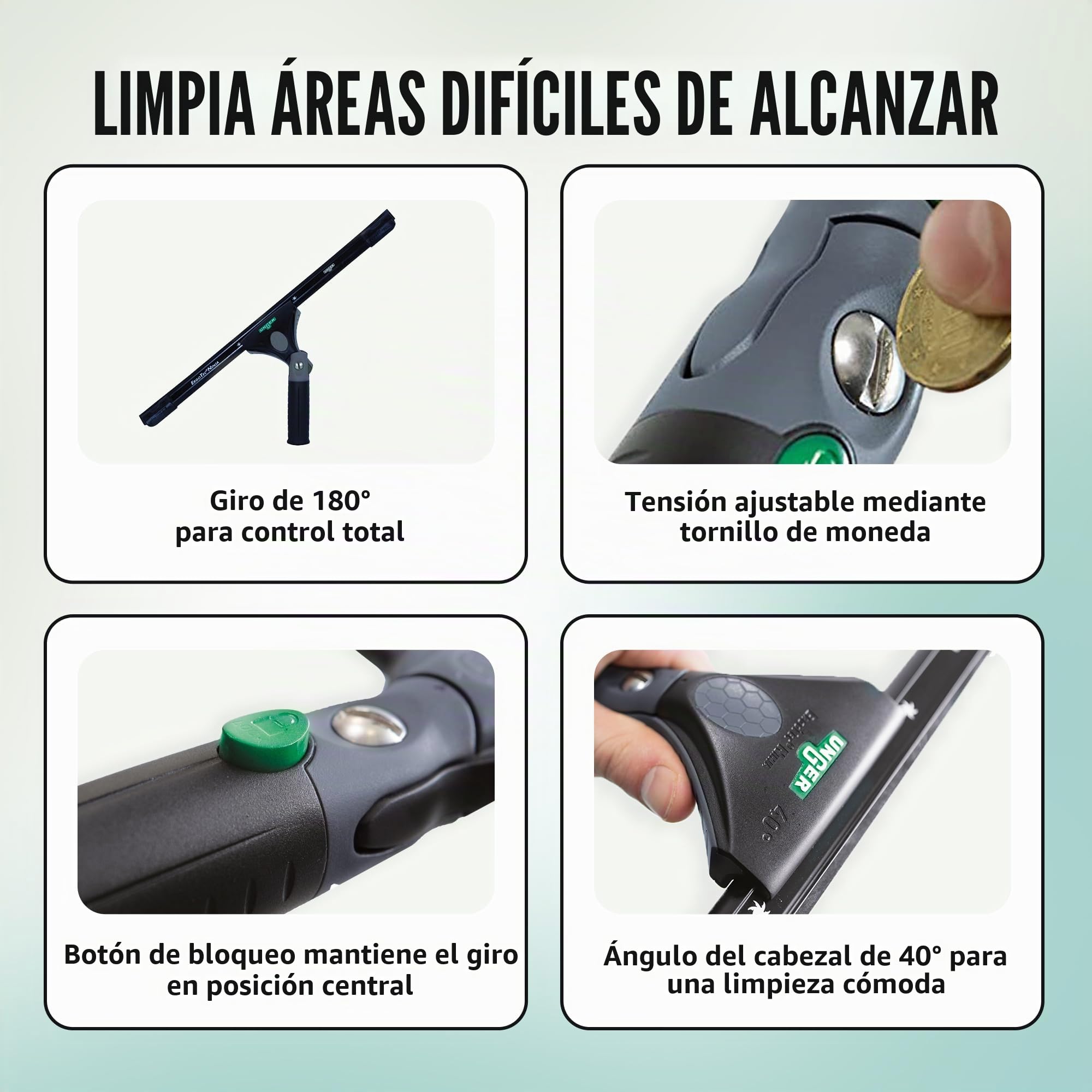 Unger EN450 - Rasqueta limpiacristales, 45 cm