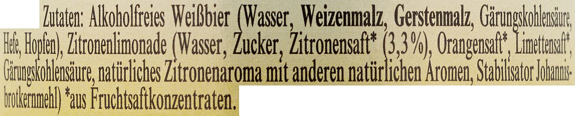 Paulaner Weißbier Zitrone Alkoholfrei Biermischgetränk MEHRWEG 20 x 0.5 l