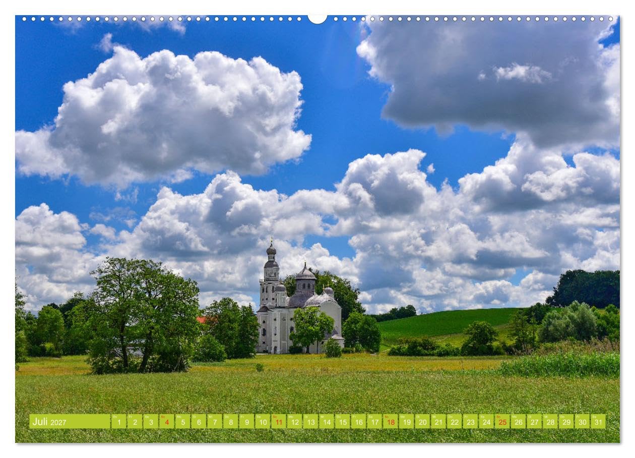 Kirchen und Kapellen in Bayern (hochwertiger Premium Wandkalender 2027 DIN A2 quer), Kunstdruck in Hochglanz: Romantische Kapellen und ... als lohnende Ausflugsziele (CALVENDO Orte)