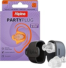 Alpine PartyPlug Gehörschutz Ohrstöpsel für Konzert, Festival, Musik, Party & Disco - Neu und Verbessert - 19dB Lärmschutz - Hohe Musikqualität, Wiederverwendbar, 3 Größen (S/M/L) - Transparent