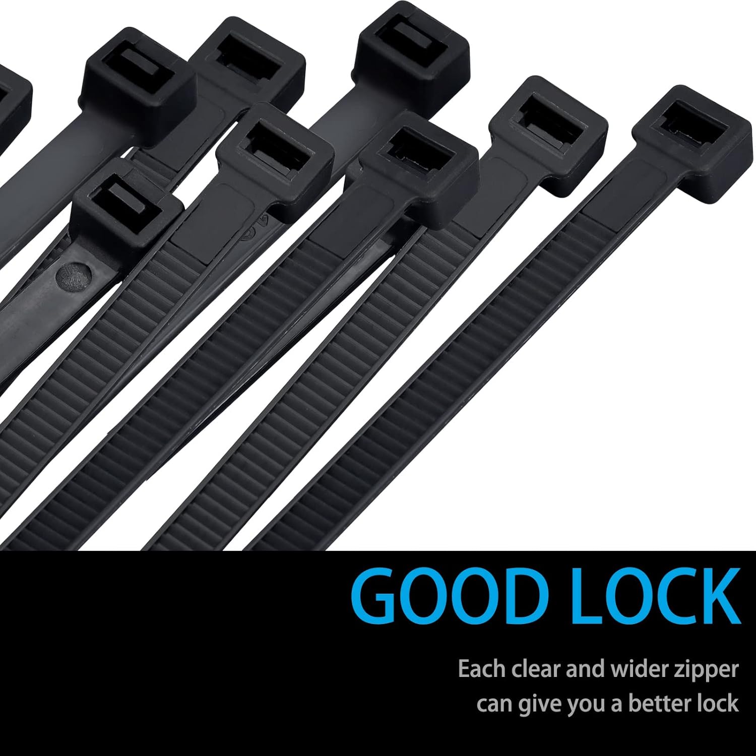 Long Zip Ties 36 inch Heavy Duty, Premium Black Large Zip Ties 36 inch Cable Ties with 175 lbs Nylon Zipties for HVAC Outdoor use, 12 PCS