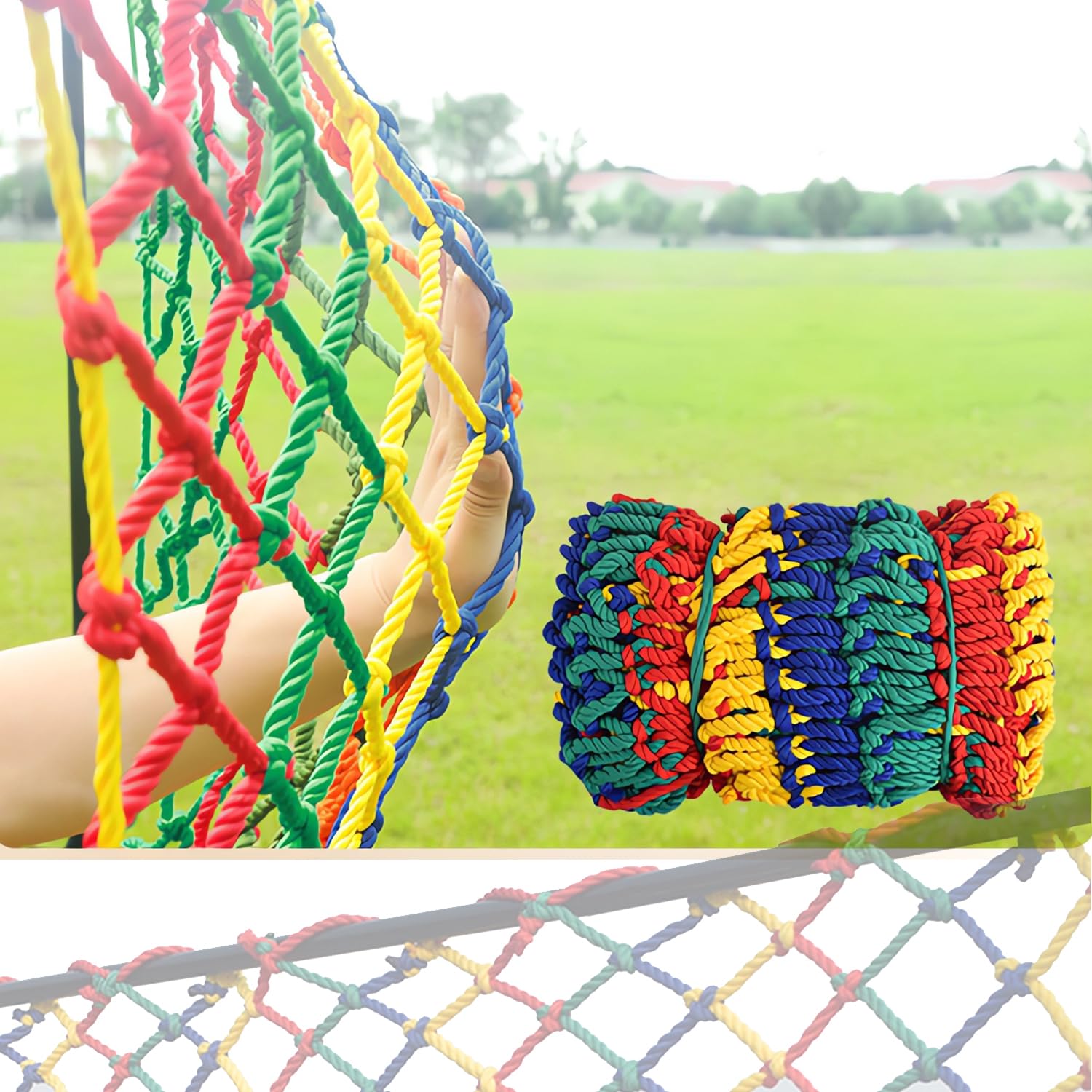 Rete Di Sicurezza Per Bambini E Animali In Corda Di Canapa: Protezione Per Balconi, Scale, Finestre, Maglia 10cm, Diametro Corda 8mm