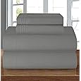 Elegant Comfort Luxury Soft 1500 Premier Egyptian 4-Piece Premium Hotel Quality Wrinkle Resistant Coziest Bedding Set, All Around Elastic Fitted Sheet, Deep Pocket up to 16inch, Queen, Red
