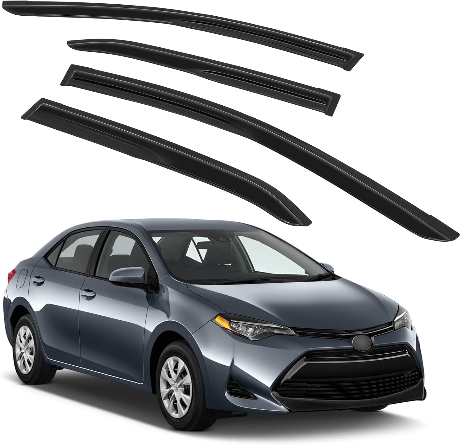 SCITOO Window Visors Outside Mount Window Visor Deflector Rain Guard Compatible with 2014-2019 for Toyota for Corolla 4Pcs Set