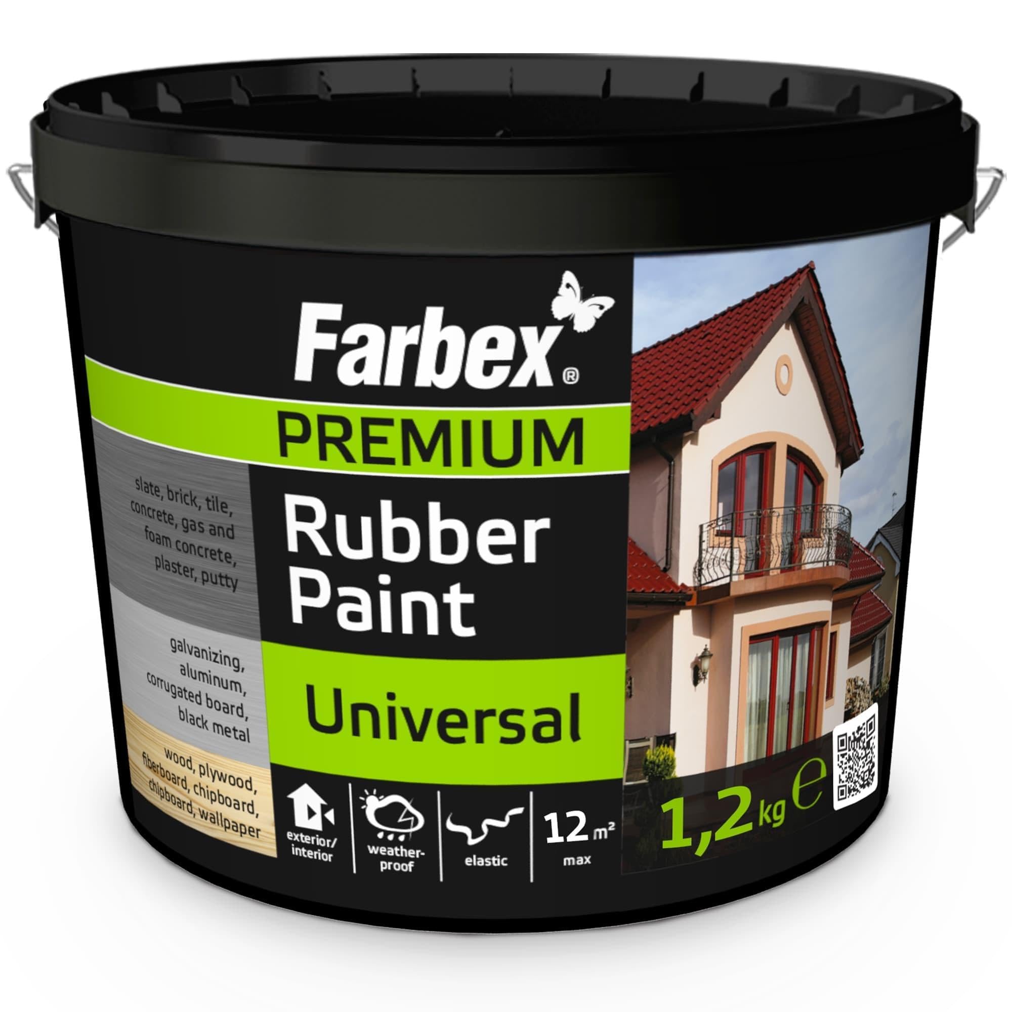 FARBEX Universal Premium Gummi Farbe-Innen und Außenfarbe für alle ...
