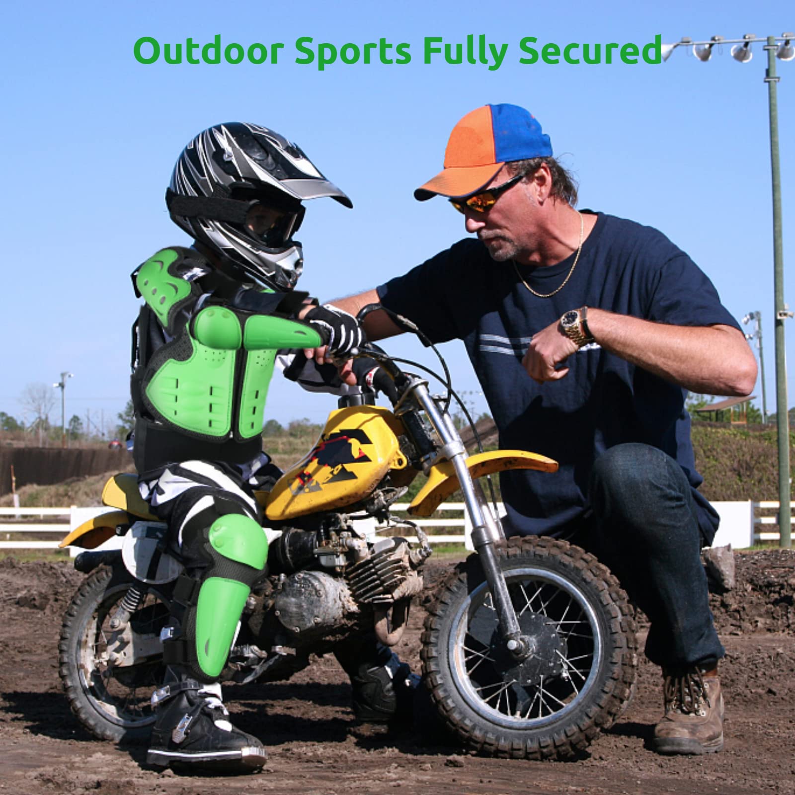 Justdolife Stuck Motorrad Schutz Jacke Kinder Motorrad Rustung