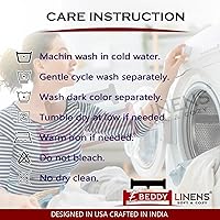 Vista 7 de eBeddy Linens - Juego de funda de edredón tamaño individual/individual XL de 68x90 pulgadas, 3 piezas certificadas de algodón egipcio suave y ligero