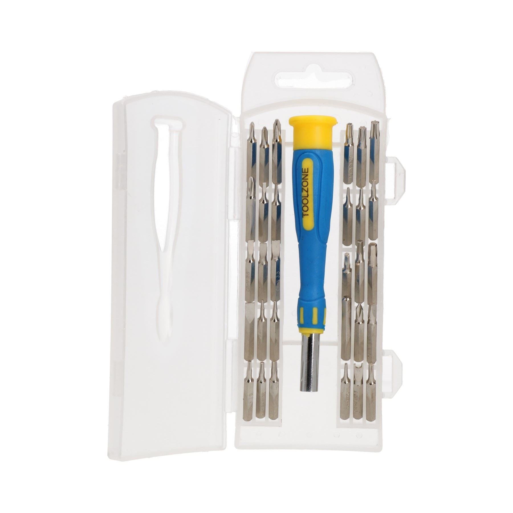 AB Tools 31Pc Precision Screwdriver And Accessory Set Phillips Flat Headed Torx Hex Bits from B&Q
