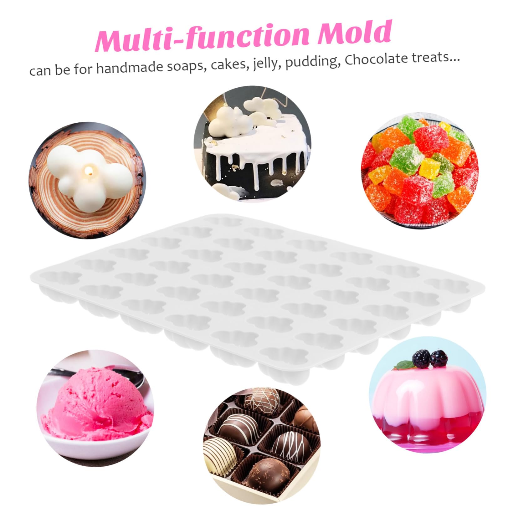 TOPBATHY 5 Pz Stampo in silicone nuvola frutta stampini gommosi in silicone accessori cucina accessori per cucina bistecchiera antiaderente gelatina stampo per caramelle per uso domestico