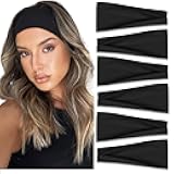 TERSE Black Headbands for Women Hair Bands for Women’s Hair Non Slip Women Thick Headband Stretchy Sweat Bands Headbands for Yoga Workout Every Day Basic Fashion Accessories
