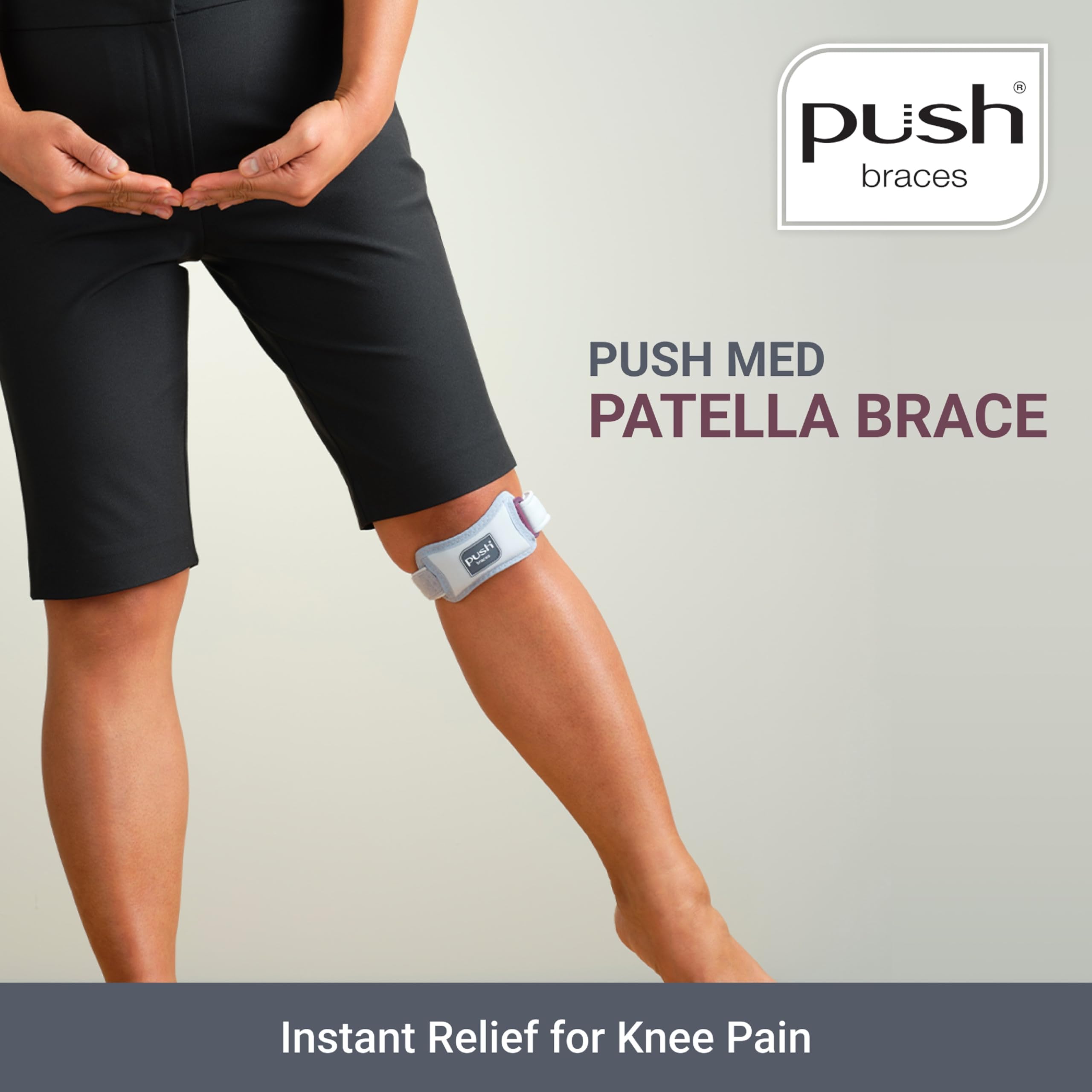 PUSH con supporto rotula Brace ginocchio cinghia per alleviare il dolore