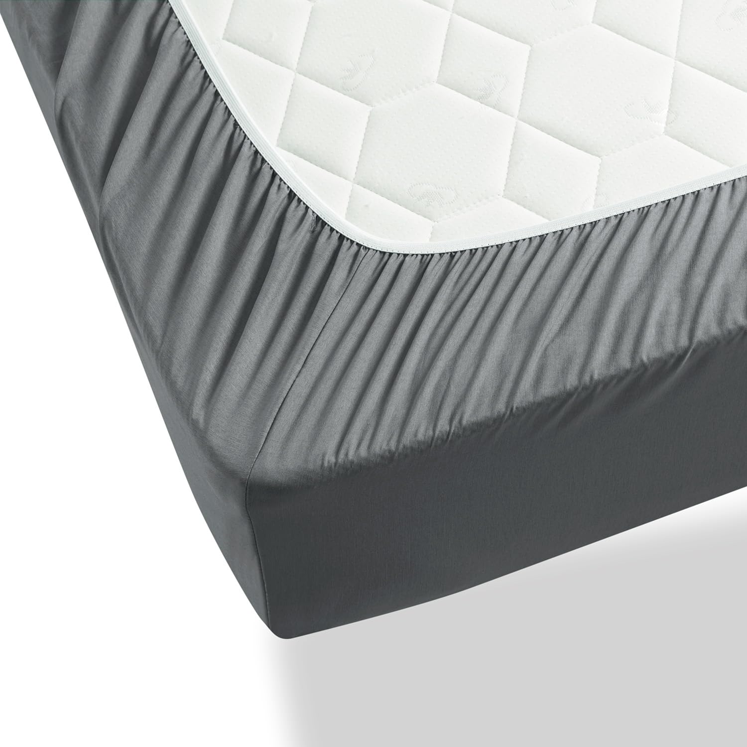 Hearth & Harbor 4-częściowy zestaw pościeli na łóżko king-size, 60% mikrofibra, 40% sztuczny jedwab pochodzący z bambusowych prześcieradeł King Size, oddychające prześcieradła na łóżko King Size,