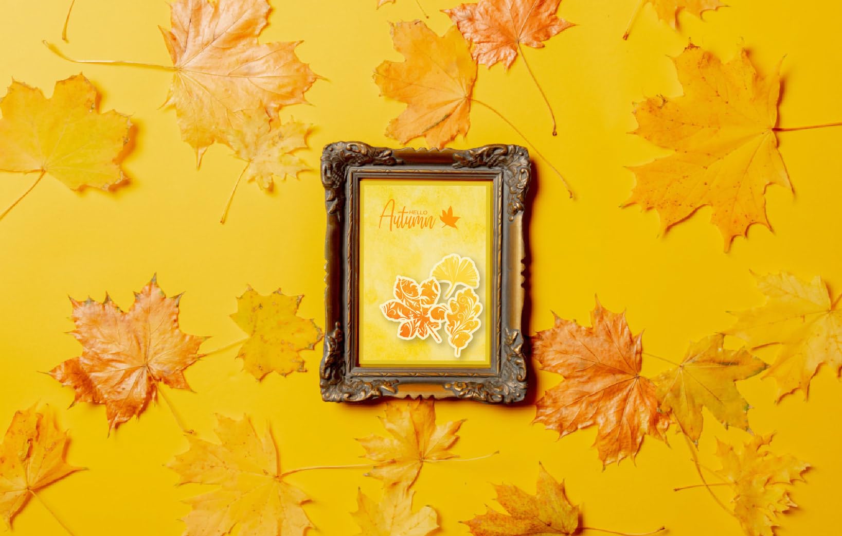 arriettycraft Autumn Silhouette Leaves Silicone Clear Stamp Maple Leaf with Text Transparent Silicone Stamp Ginkgo Oak Leaves with Swirls Rubber Stamp for Scrapbook Journal Card Making - Image 4