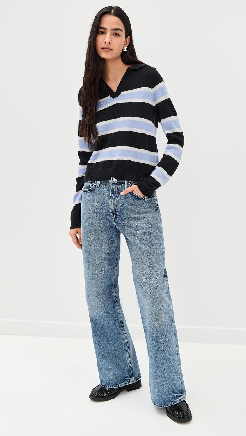 Velvet Women's Everlake Fine Royal Alpaca Polo Sweater
