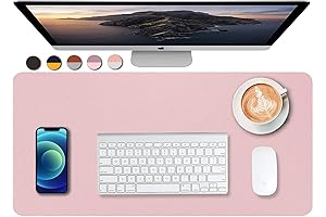 Dual Sided Pink Desk Mat for Office and Home