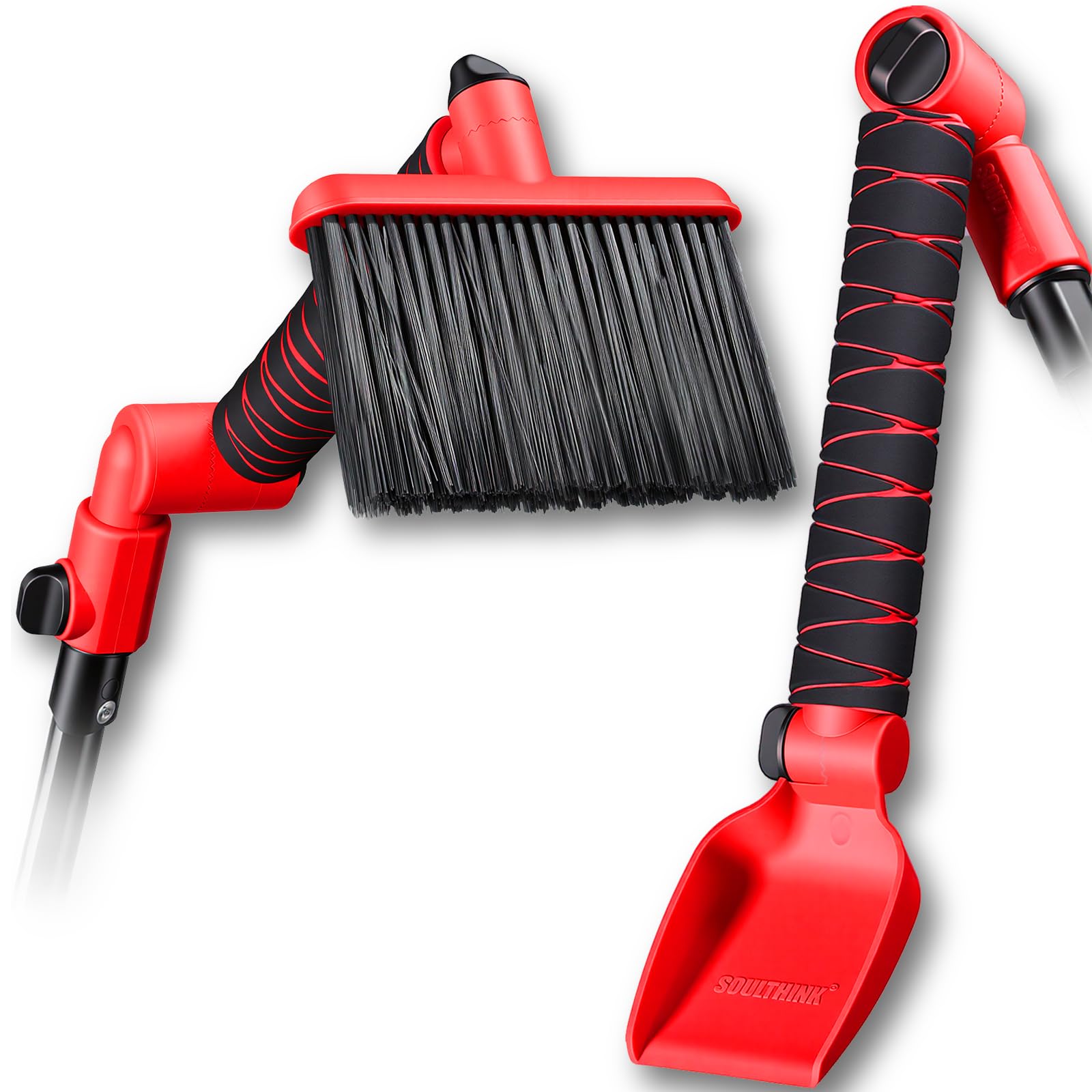 View 1 of ***STOCK PHOTO FOR REFERENCE ONLY***Multi-Angle Gutter Cleaning Tools from the Ground - 2.0 New Upgraded Gutter Cleaner Tools with Scoop & Brush, Leaf Removal from Gutter Guard, Fits Standard 3/4" ACME Thread Poles (Pole Not Included)