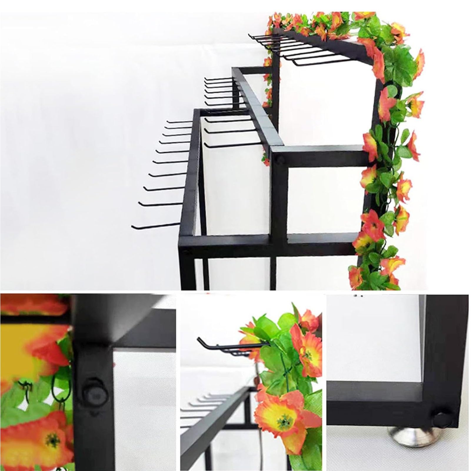 Freistehender Krawattenständer, Metallständer und Geldbörsenregal, platzsparendes Display für Bekleidungsgeschäfte und Schlafzimmer