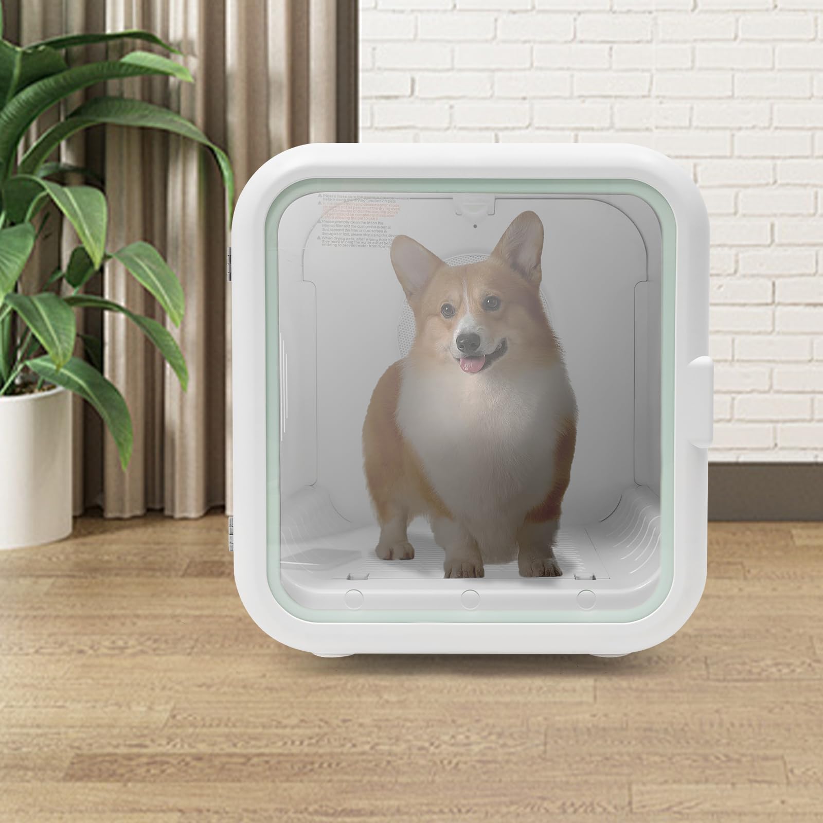 Secador Perro 800W Temperatura y Tiempo de Secado Son Regulables 62L con Puerta Magnética de 180° y Luz Suave Caja Seca para Gatos y Perros para Mascotas, Hogares, Viajes y Mucho Más