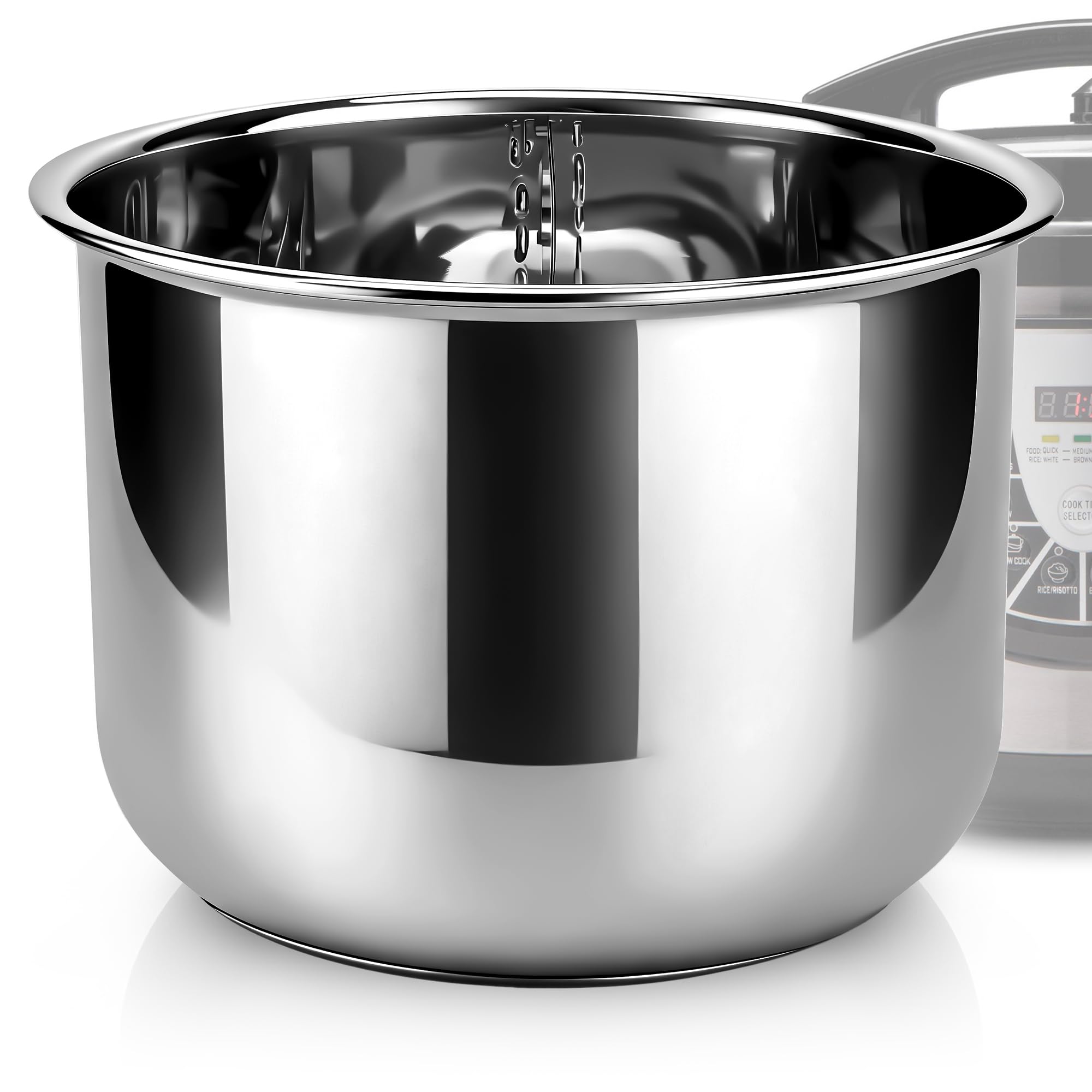Linkidea Wewnętrzny garnek z nierdzewnej stali do gotowania ryżu, kompatybilny z Instant Pot model PPC770, PPC771, bez powłoki, zmywalny w zmywarce – miska zamienna