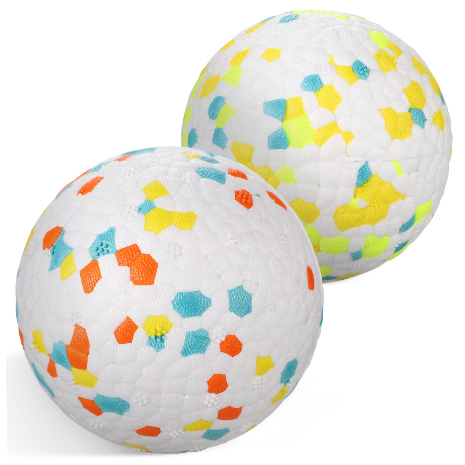 Beavorty Dog Toys Indestructible Ball Set Bouncy Dog Balls for Aggressive Chewers High Resilience E-TPU Pet Interactive Toy