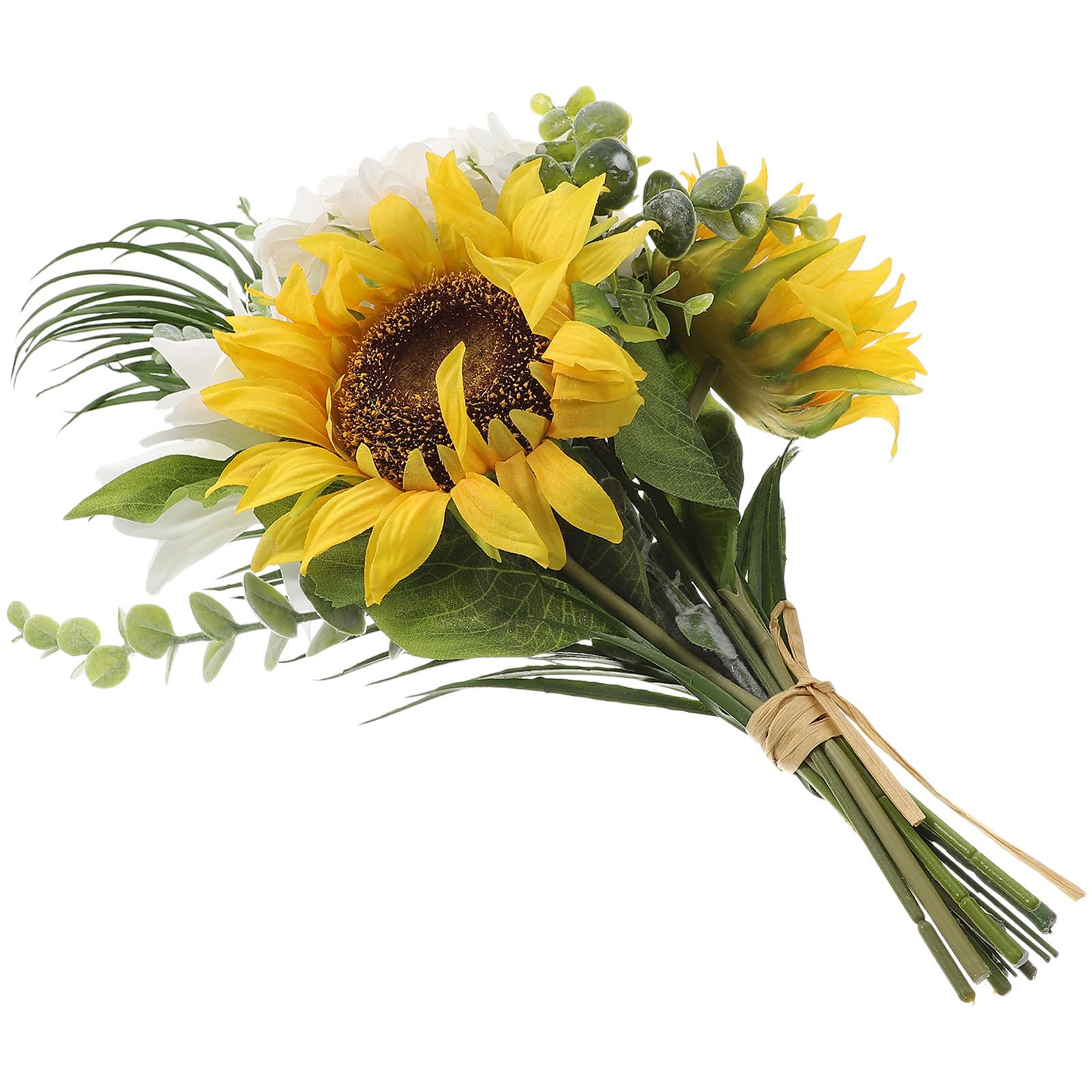 Ramo de girasol artificial blanco ideal para sesiones de fotos de boda y fiestas