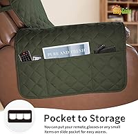Vista 3 de Easy-Going - Funda reversible para sofá reclinable de sala de estar, protector resistente al agua con correas elásticas, para perro