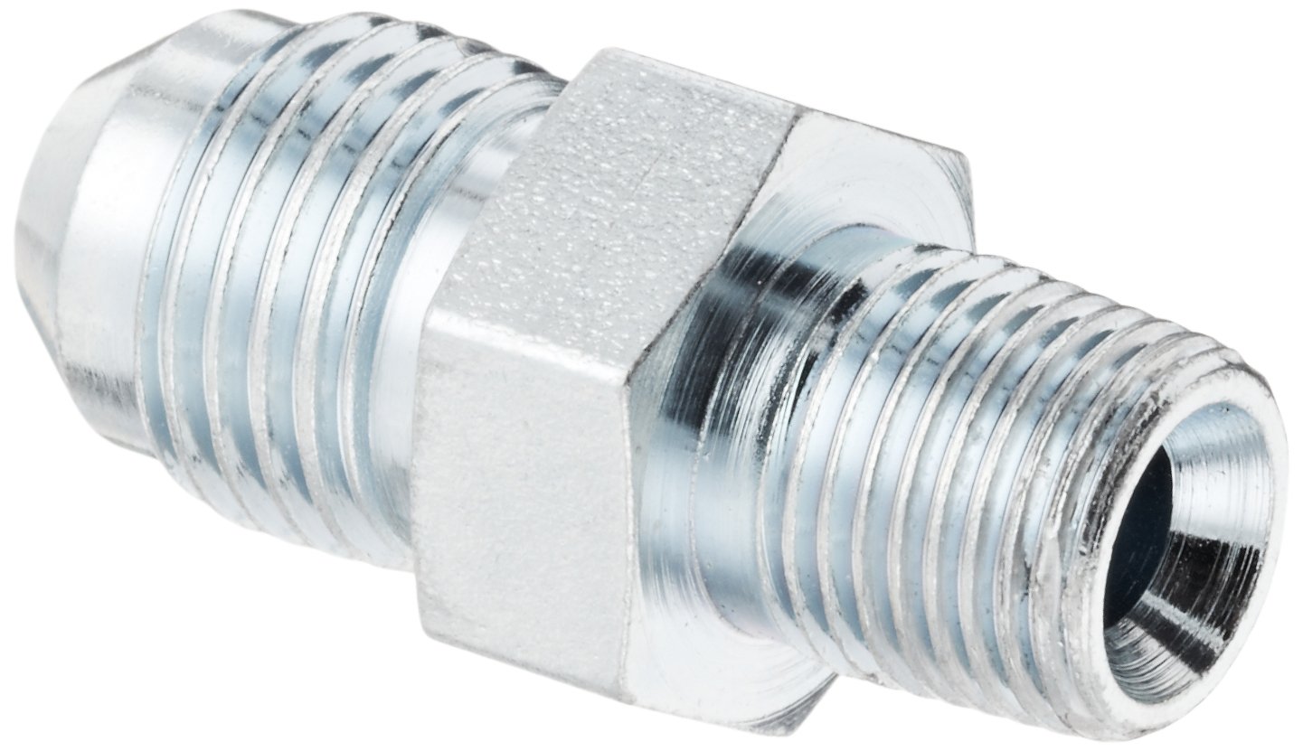 Eaton Aeroquip 2021-2-5S Male Connector, Male 37 Degree JIC, Male Pipe Thread, JIC 37 Degree & NPT End Types, Carbon Steel, 1/8 NPT(m) x 5/16 JIC(m) End Size, 5/16" Tube OD (Pack of 10)
