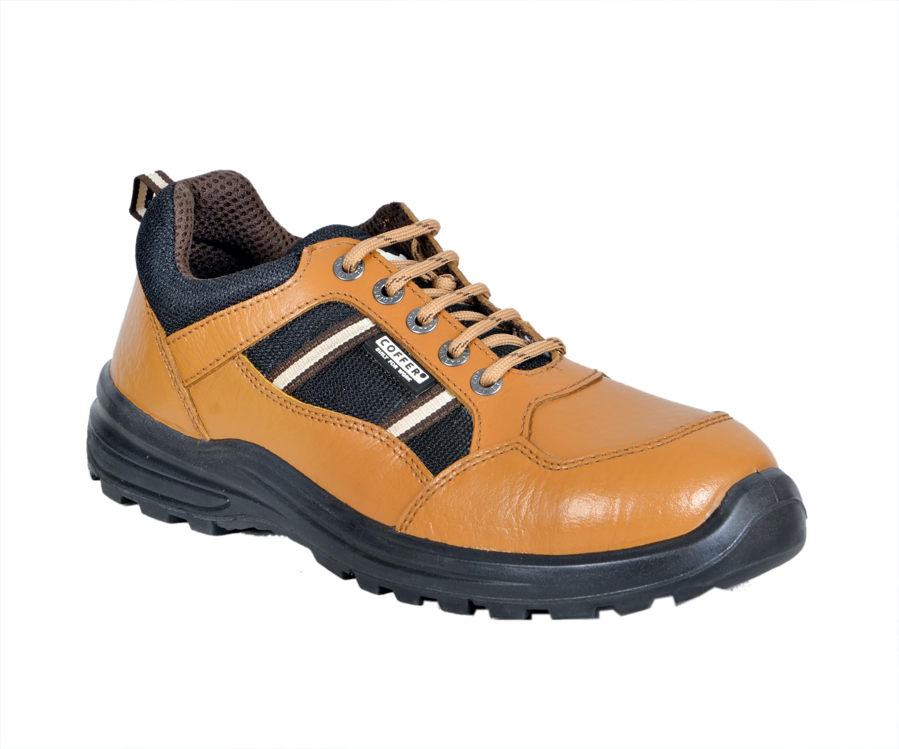 Men's Tan Steel Toe Safety Shoe-image-17