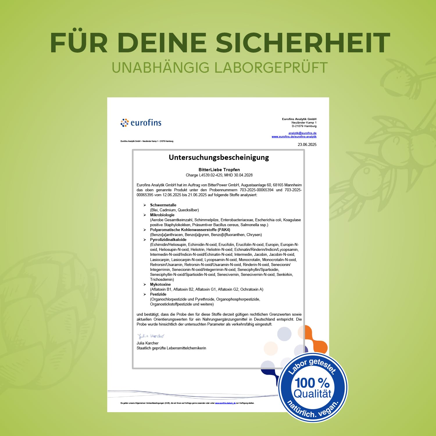 BitterLiebe Bittertropfen - Bitterstoffe aus hochwertigen Bitterkräutern - Tropfen mit praktischem Pipettenverschluss - inspiriert durch Hildegard von Bingen - 50ml