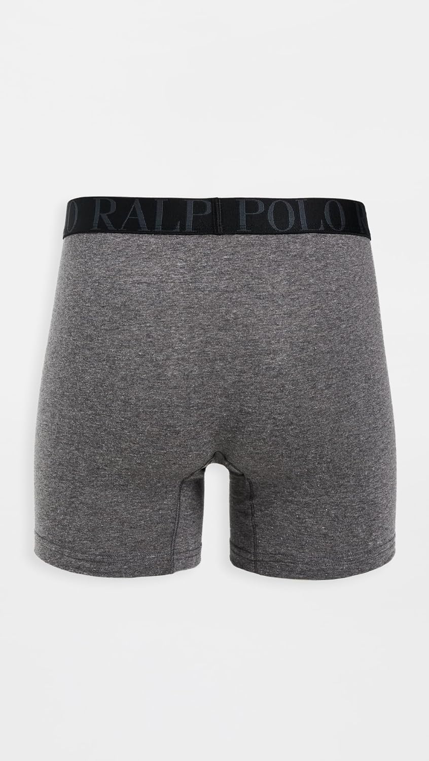POLO RALPH LAUREN Underwear Boxer Brief, 3-Pack, Stretch Classic Fit, Moisture Wicking Pouch, Regular, Trunk & Long Leg - Image 3