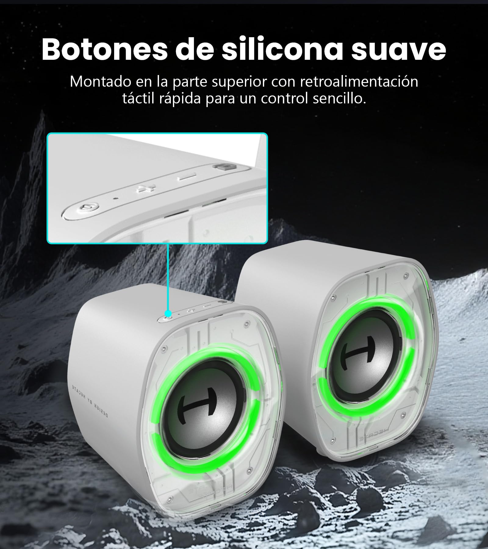 Edifier G1000 II Altavoces de Ordenador de Escritorio para Juegos, Controlador de Rango Completo de 2,5" y bajo Mejorado, Bluetooth 5.4 con USB-C/AUX, 9 Modos de iluminación RGB dinámica (Blanco)
