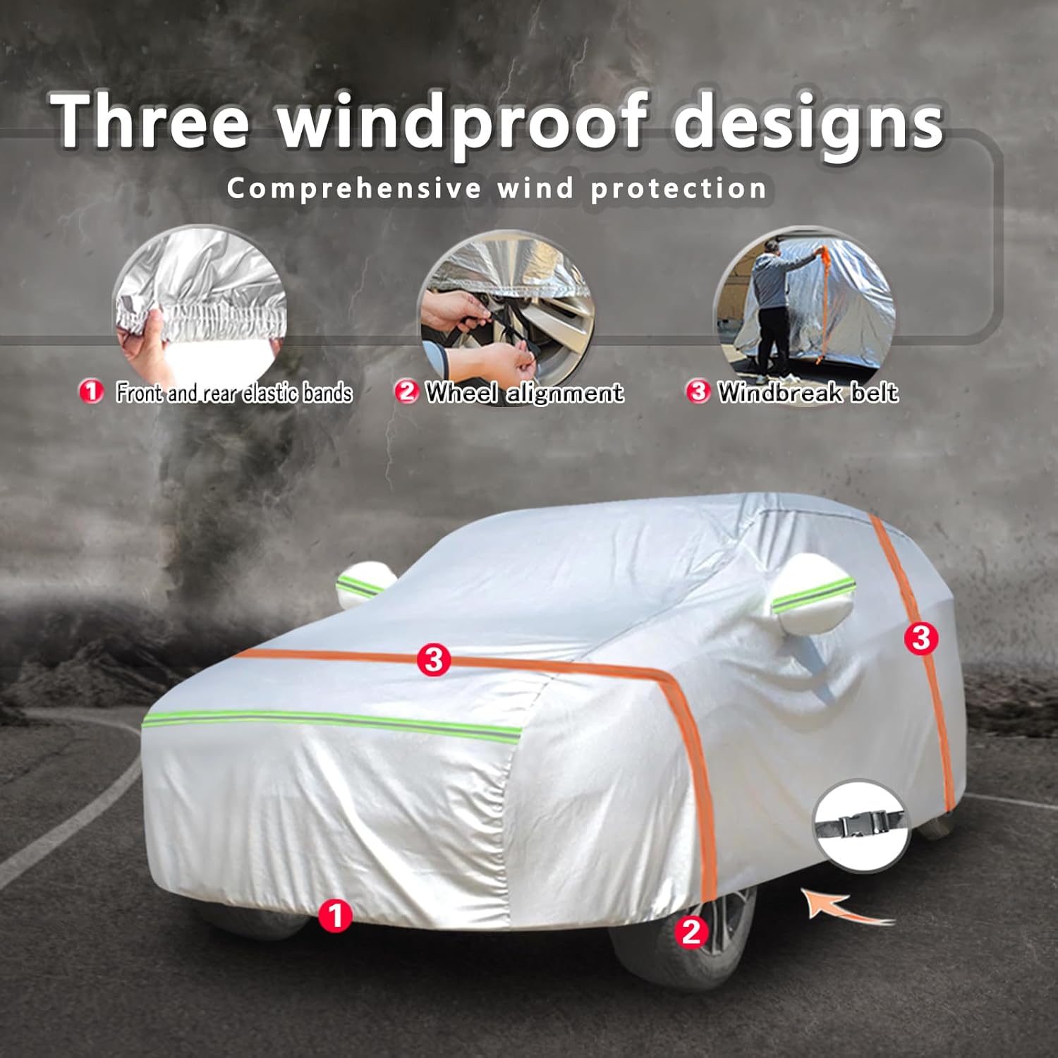 car Cover Outdoor car Cover Waterproof All Weather car Console Cover car Window Cover dust Cover for Rain, Sun, Snow and Wind Protection for Jeep Accessories Truck Cover sunroof Cover up to 190"