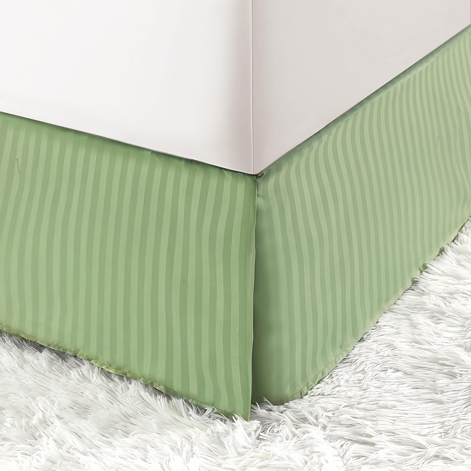 Queen Size Bed Skirt Split Corners,Pleated Bed Skirt with Split Corners,Queen Size Ruffle Bed Skirt Split Corners,Easy Fit，Fade Resistant，Wrinkle Free，Tailored Drop-image-30