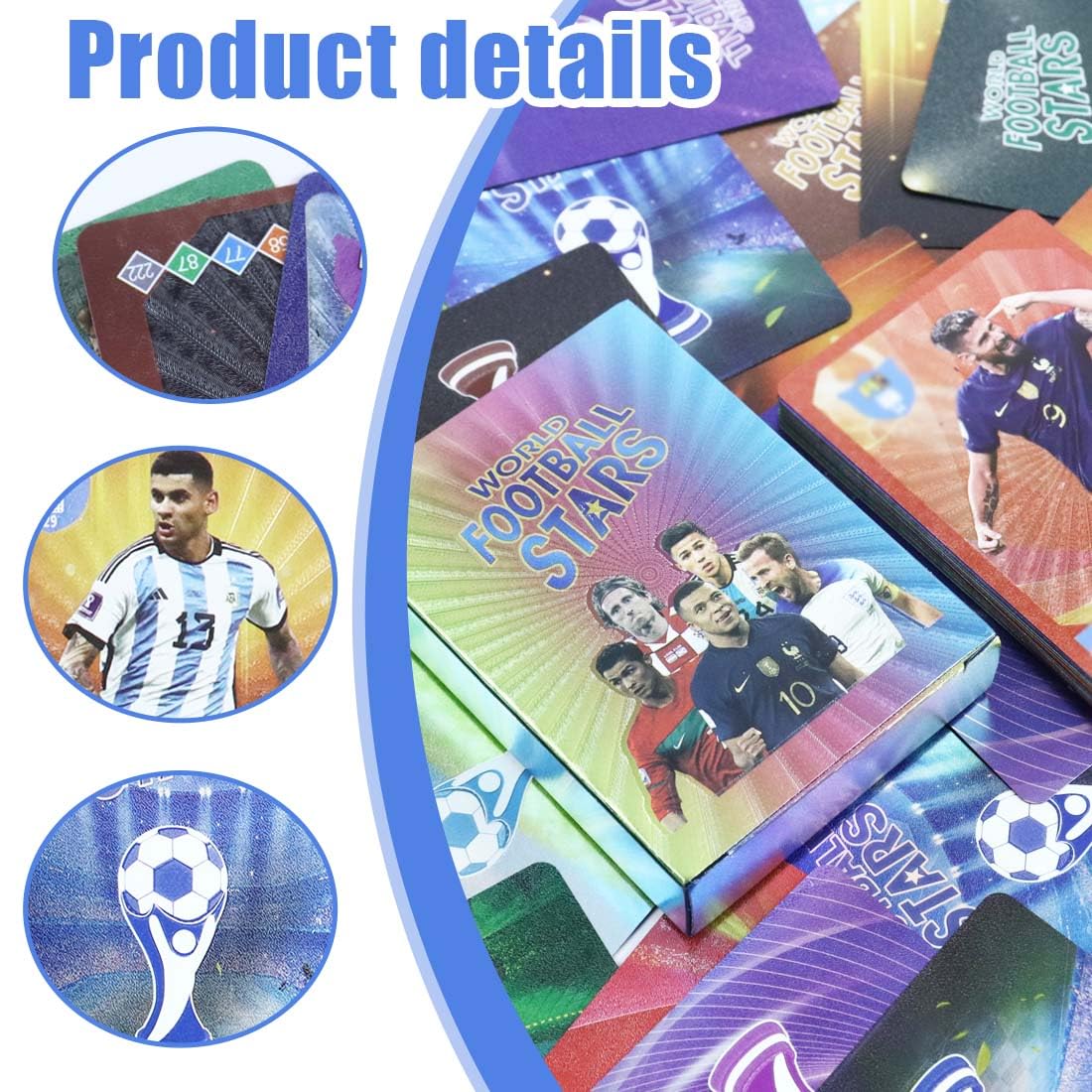 Cartes de Football Champions 2024/2025 - 55 Cartes à Collectionner pour Les Fans Enfants Adolescents Adultes - Convient pour Les Fans de Football