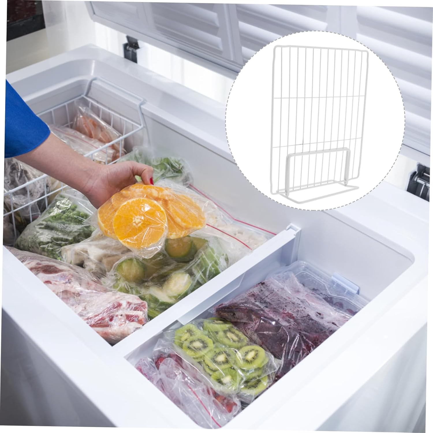 3pcs Refrigerator Divider Freezer Iron Wire Mesh Storage Shelves Fridge Partition Closet Separators