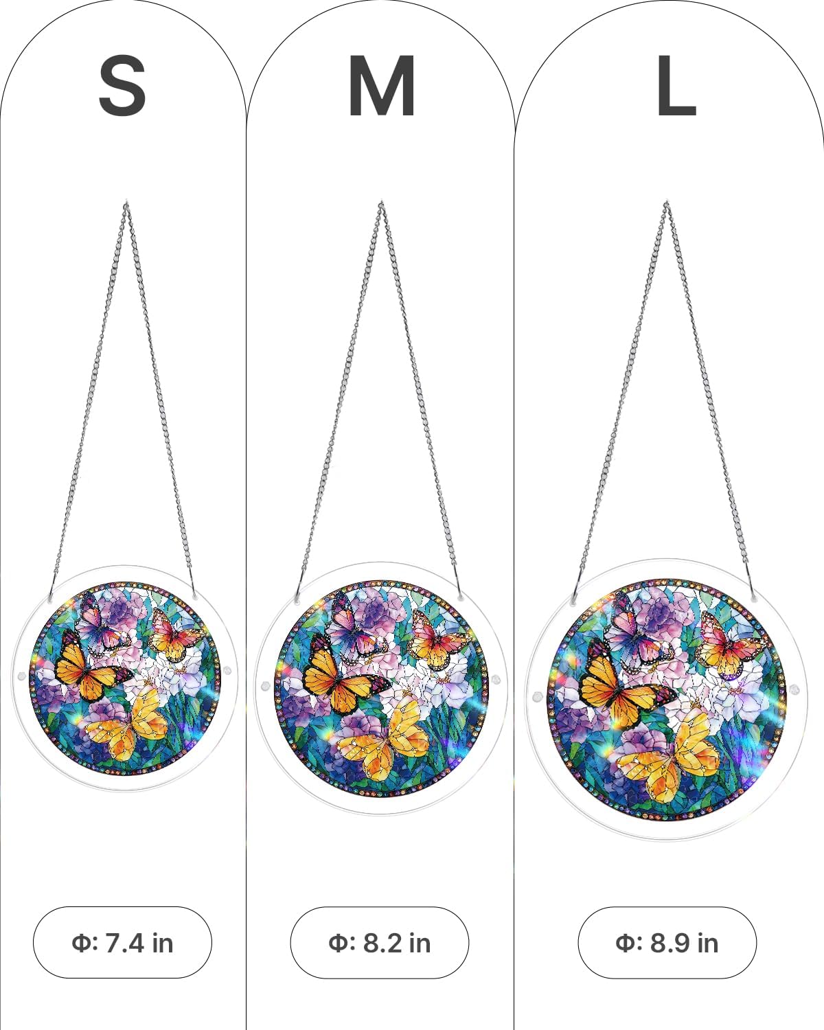Acrylic Puzzles Suncatcher Butterflies in Bloom 8.2 in Sun Catcher Jigsaw