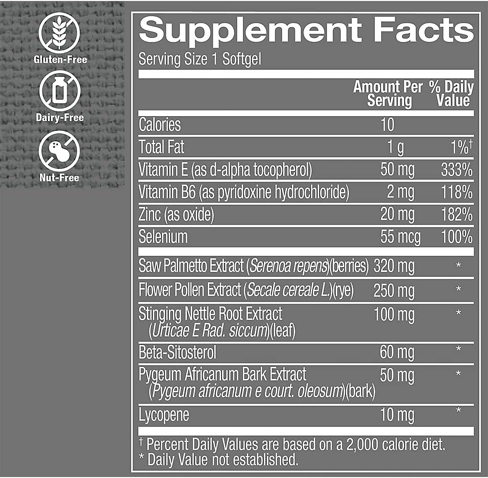 The Vitamin Shoppe Ultimate Prostate - Unique Blend for Prostate Health with Antioxidant Support; Saw Palmetto to Help Promote & Protect Overall Prostate Health (20 Softgels)