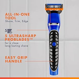 Gillette Styler, 1 Beard Trimmer for Men with 1 ProGlide Razor Blade Refill, 1 Battery, 3 Comb Attachments, Waterproof