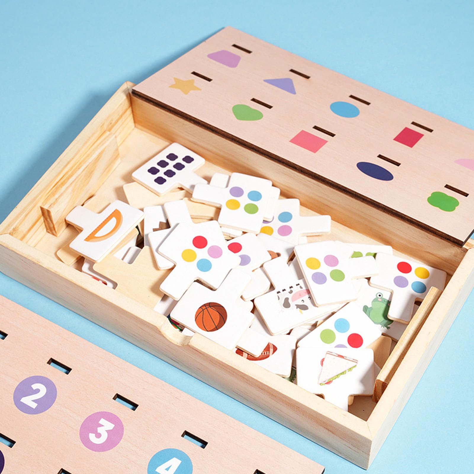 Scatola di Logica in Legno, Gioco di Abbinamento Ombre degli Animali