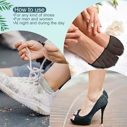 Miniatura 3 de Sintege 10 pares de calcetines para mujer con almohadillas acolchadas, almohadillas para el antepié, cojines medios calcetines, protectores