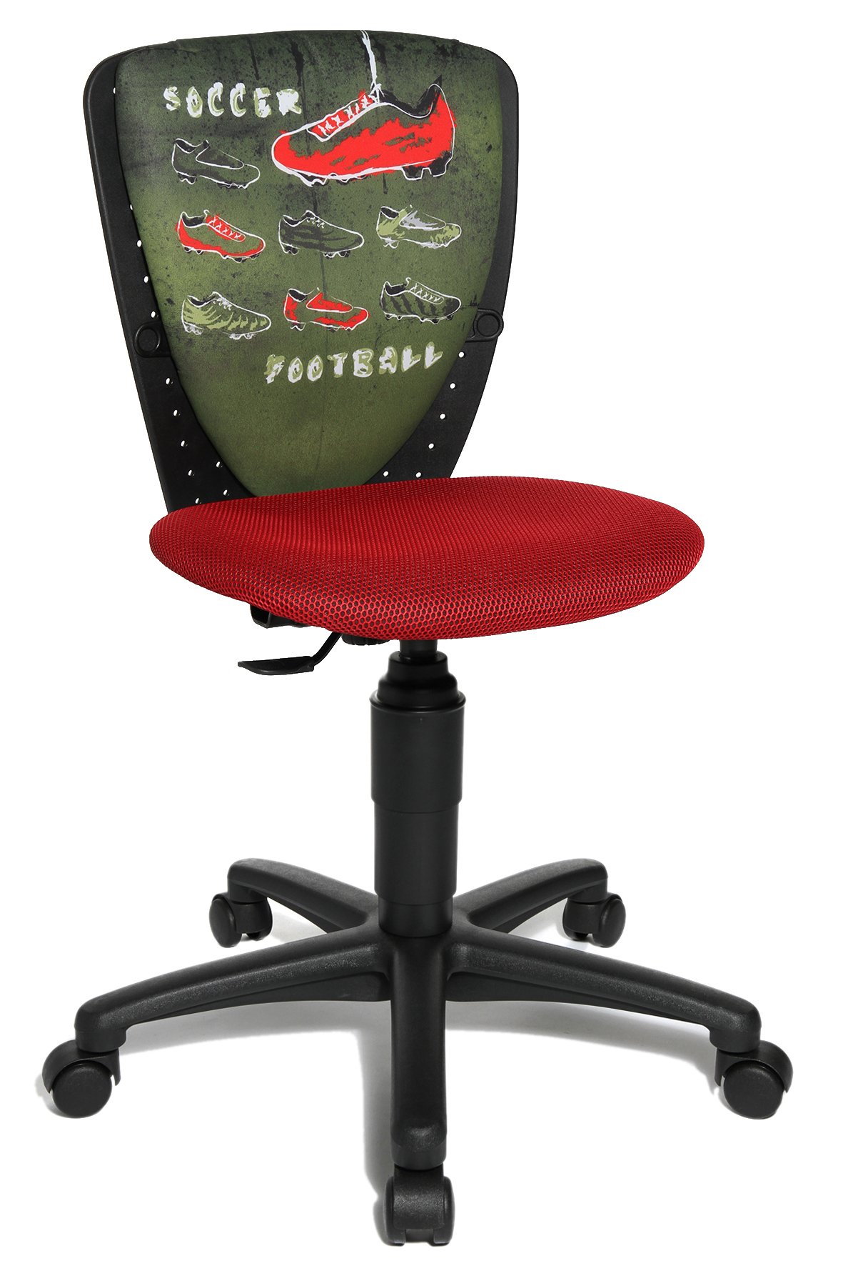 Topstar Nic 70570JD0 Soccer Drehstuhl, schwarz/rot, 39D x 43W x 94H cm