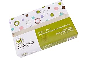 OsoCozy Snappies Prefold Organic Cotton Cloth Diapers