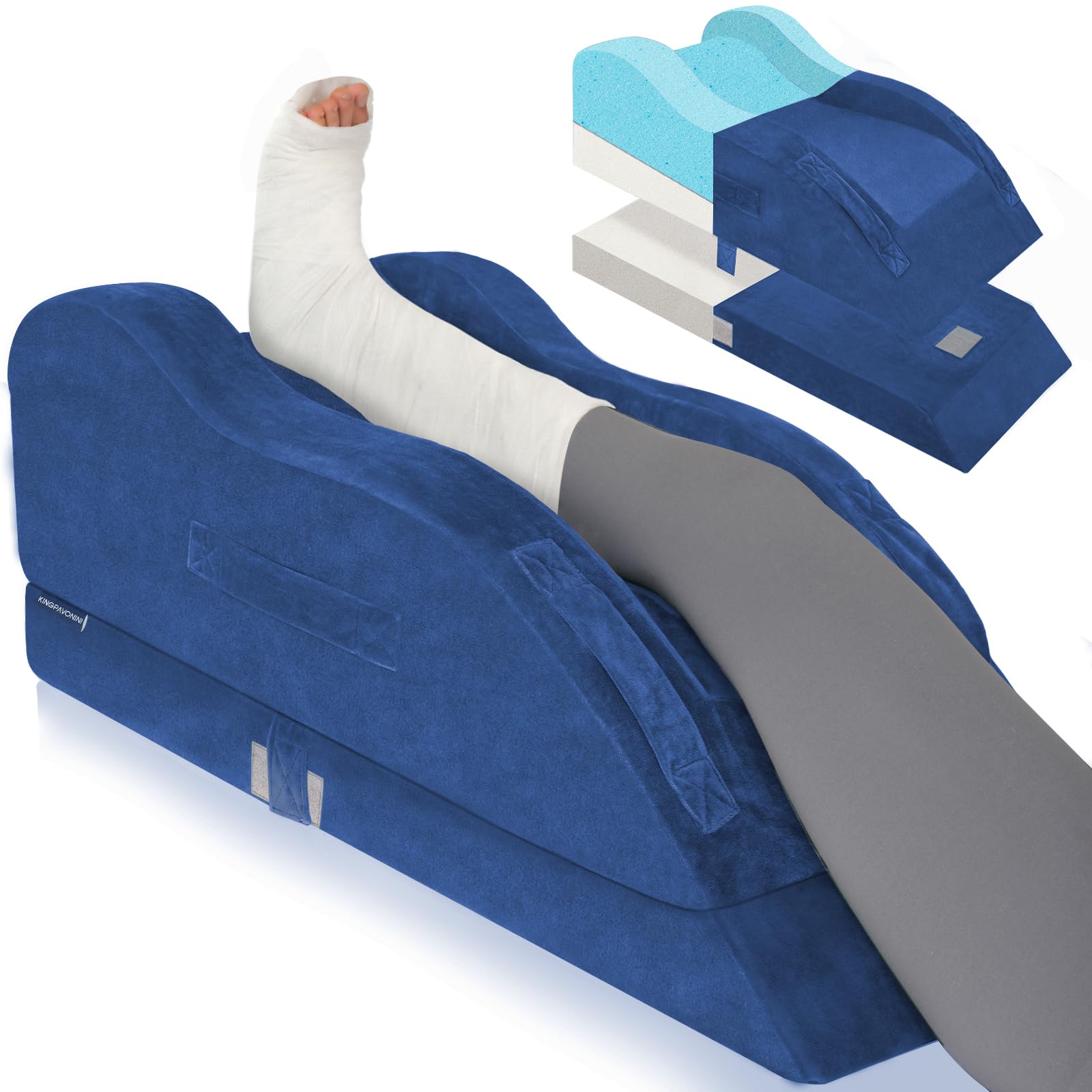 Photo 1 of KingPavonini Leg Elevation Pillow - Blue