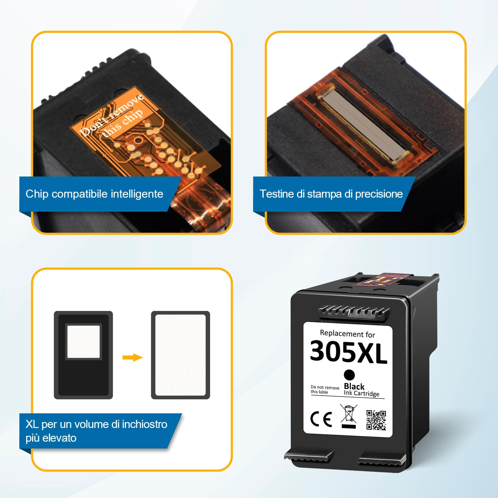 CARTUCCIA HP 305XL NERO ORIGINALE | AS Security &amp; Al Ritrovo