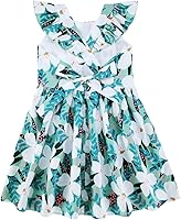 Vista 108 de Vestido de verano para niña, de algodón, con diseño floral