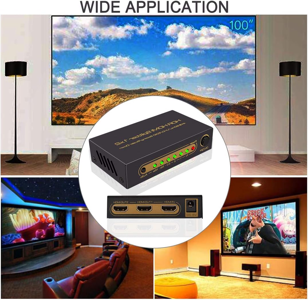 Limited HDMI Splitter 1x2 HDMI 4K Splitter 1 Input 2 Outputs HDMI Selector Box Support 4K@60Hz UHD HDR 3D HDCP 2.2 EDID Setting for PC PS3/PS4 Xbox Blue-Ray DVD Discount 90% HDMI Splitter 1x2 HDMI 4K Splitter 1 Input 2 Outputs HDMI Selector Box Support 4K@60Hz UHD HDR 3D HDCP 2.2 EDID Setting for PC PS3/PS4 Xbox Blue-Ray DVD