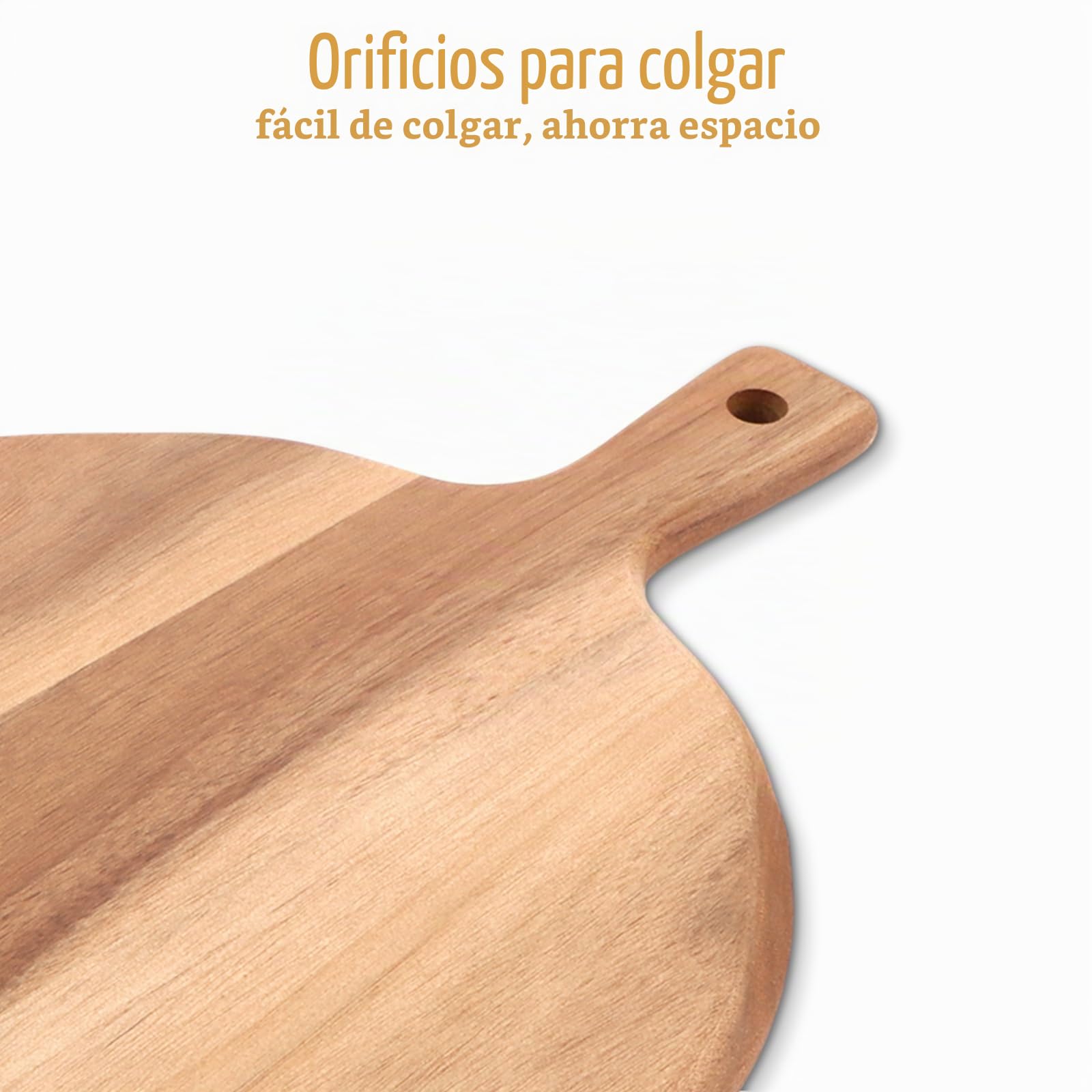 Juego de 2 platos para pizza, 30,5 cm, tabla redonda para servir pizza, tabla de cortar de madera con asa, tabla de cortar para pizza, tabla para pizza, queso