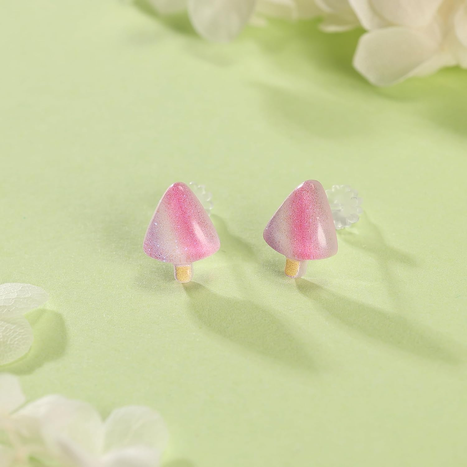 AoedeJ Colorful Plastic Post Earrings for Sensitive Ears - Medical Grade Stud Earrings for Women - Image 9