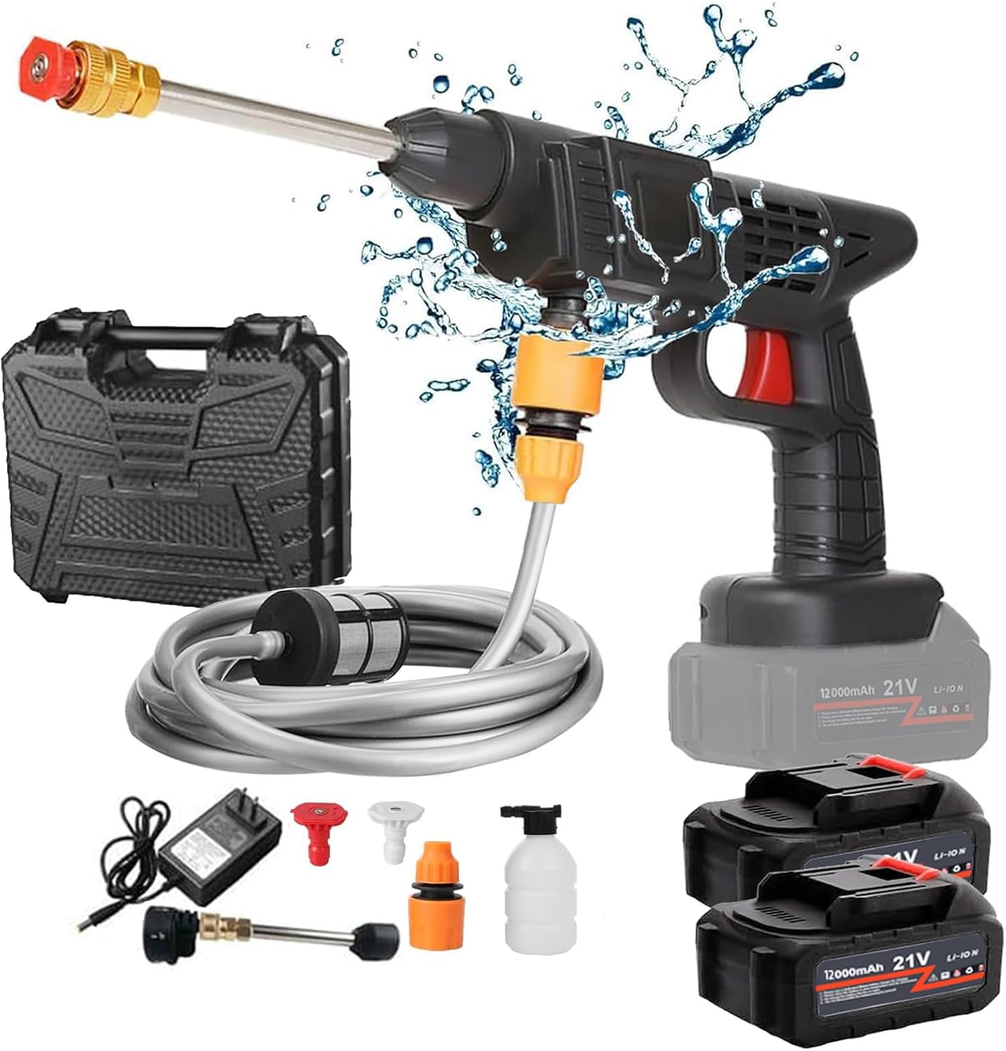 Bestyks Jet Washers/Pressure Washers 21v 26 Bar, 12000mah Cordless